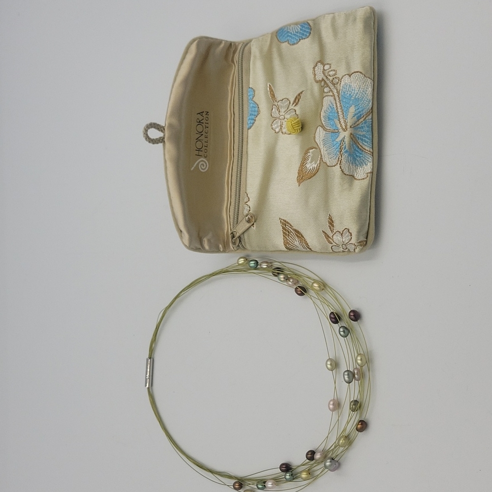 Honora 12 Strand Flosted Pearl Necklace - Picture 6 of 7